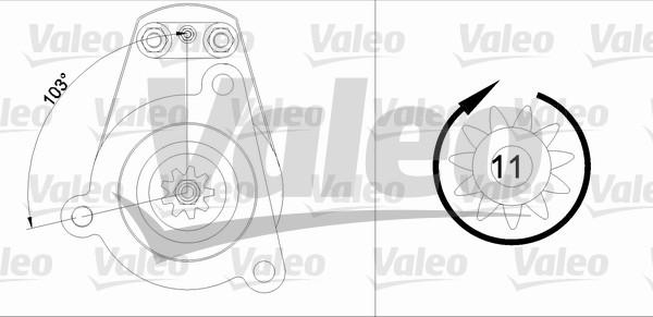 Valeo 455534 - Käynnistinmoottori inparts.fi