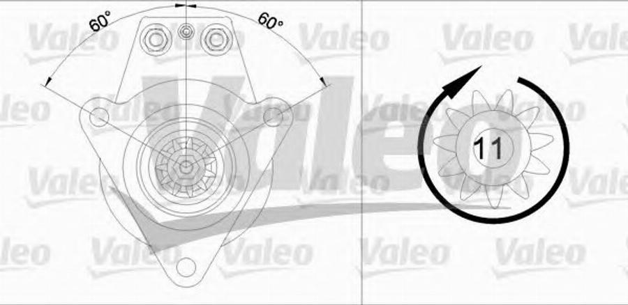 Valeo 455 535 - Käynnistinmoottori inparts.fi