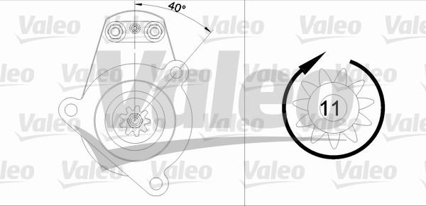 Valeo 455522 - Käynnistinmoottori inparts.fi