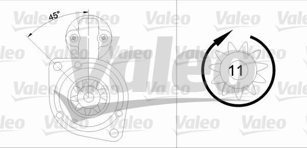 Valeo 455572 - Käynnistinmoottori inparts.fi