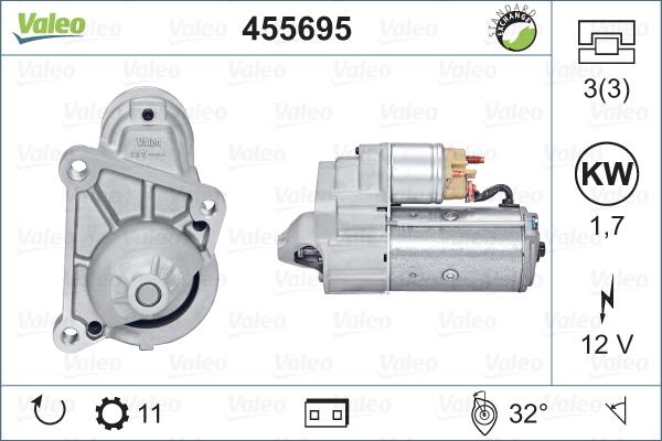 Valeo 455695 - Käynnistinmoottori inparts.fi