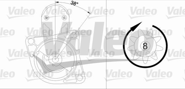 Valeo 455665 - Käynnistinmoottori inparts.fi