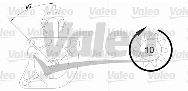 Valeo 455605 - Käynnistinmoottori inparts.fi