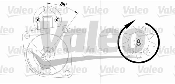 Valeo 455606 - Käynnistinmoottori inparts.fi