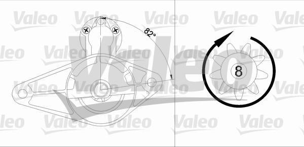 Valeo 455600 - Käynnistinmoottori inparts.fi