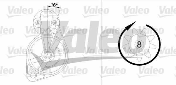 Valeo 455608 - Käynnistinmoottori inparts.fi