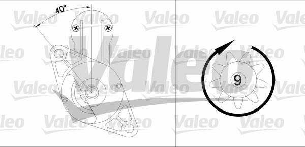 Valeo 455611 - Käynnistinmoottori inparts.fi