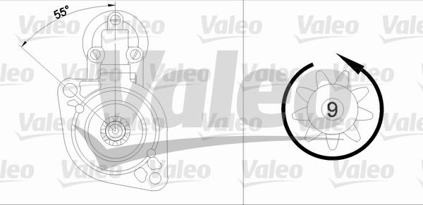 Valeo 455625 - Käynnistinmoottori inparts.fi