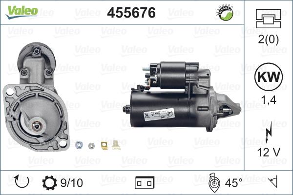 Valeo 455676 - Käynnistinmoottori inparts.fi