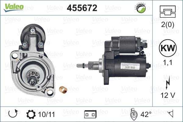 Valeo 455672 - Käynnistinmoottori inparts.fi