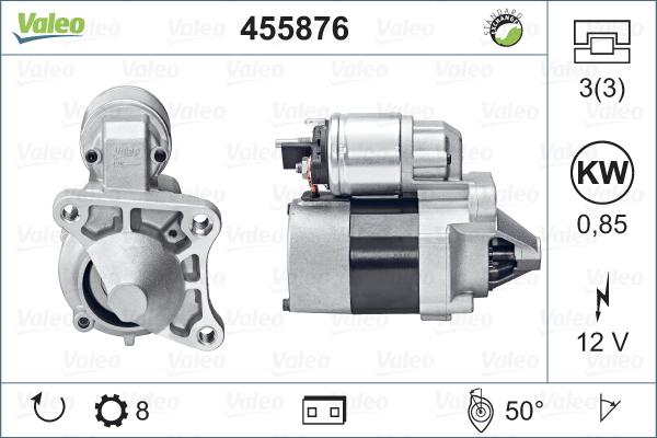 Valeo 455876 - Käynnistinmoottori inparts.fi