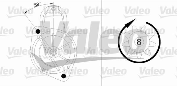 Valeo 455740 - Käynnistinmoottori inparts.fi