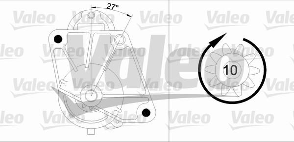 Valeo 455741 - Käynnistinmoottori inparts.fi