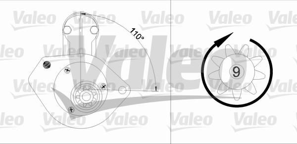 Valeo 455743 - Käynnistinmoottori inparts.fi