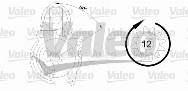 Valeo 455702 - Käynnistinmoottori inparts.fi