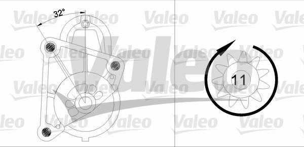 Valeo 455719 - Käynnistinmoottori inparts.fi