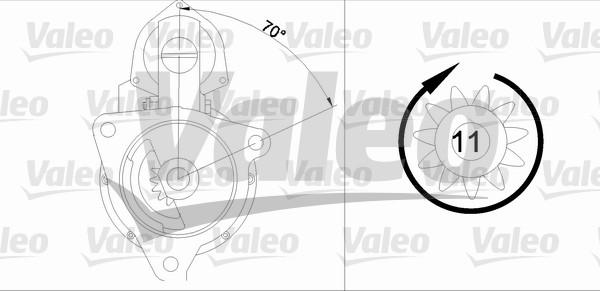 Valeo 455733 - Käynnistinmoottori inparts.fi