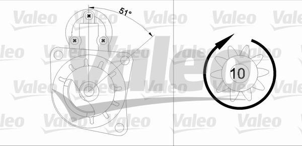 Valeo 455726 - Käynnistinmoottori inparts.fi