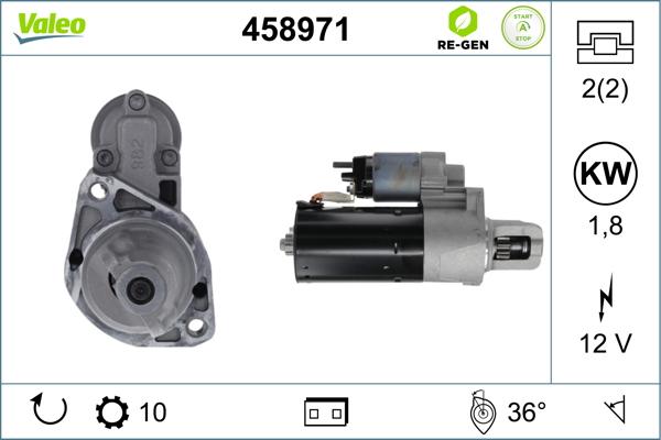 Valeo 458971 - Käynnistinmoottori inparts.fi