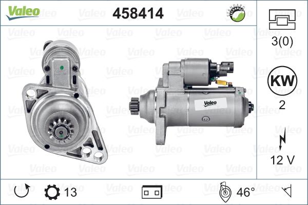 Valeo 458414 - Käynnistinmoottori inparts.fi