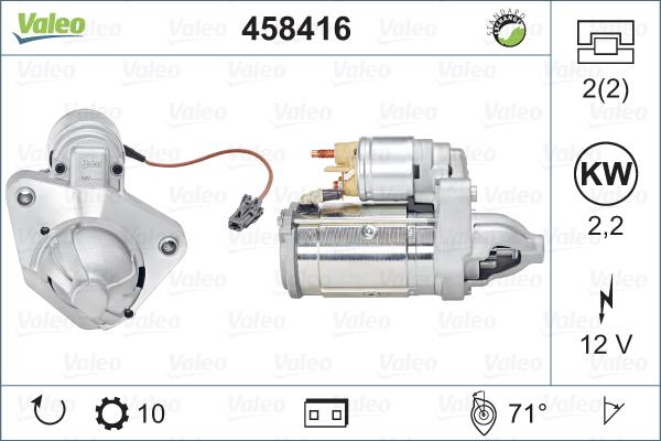 Valeo 458416 - Käynnistinmoottori inparts.fi