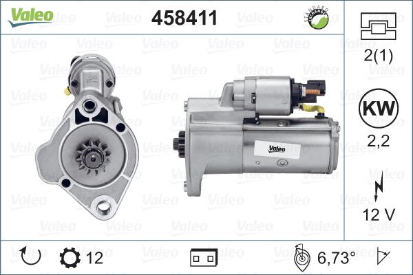 Valeo 458411 - Käynnistinmoottori inparts.fi