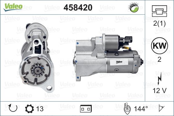 Valeo 458420 - Käynnistinmoottori inparts.fi