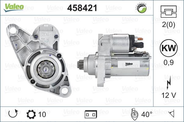 Valeo 458421 - Käynnistinmoottori inparts.fi