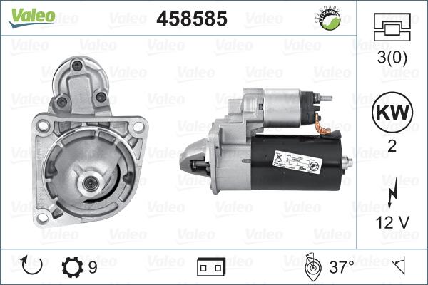 Valeo 458585 - Käynnistinmoottori inparts.fi