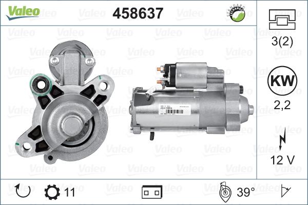 Valeo 458637 - Käynnistinmoottori inparts.fi