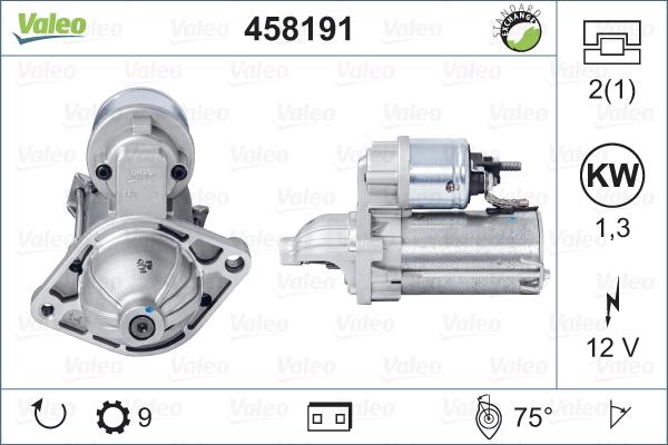 Valeo 458191 - Käynnistinmoottori inparts.fi