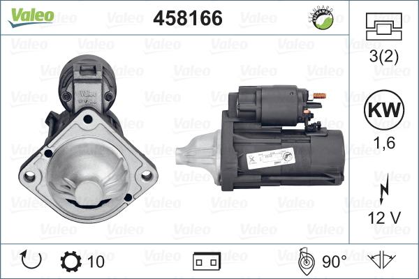 Valeo 458166 - Käynnistinmoottori inparts.fi