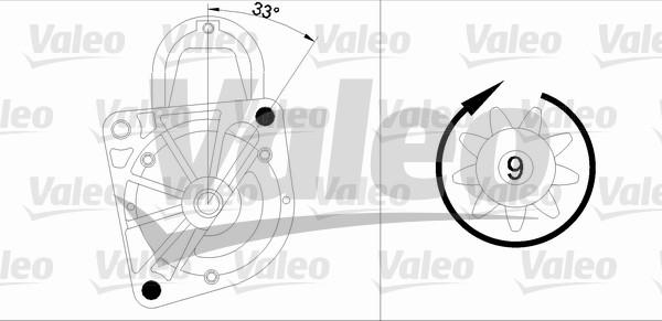 Valeo 458163 - Käynnistinmoottori inparts.fi