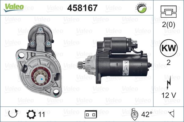 Valeo 458167 - Käynnistinmoottori inparts.fi