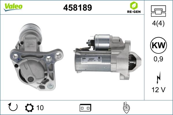 Valeo 458189 - Käynnistinmoottori inparts.fi