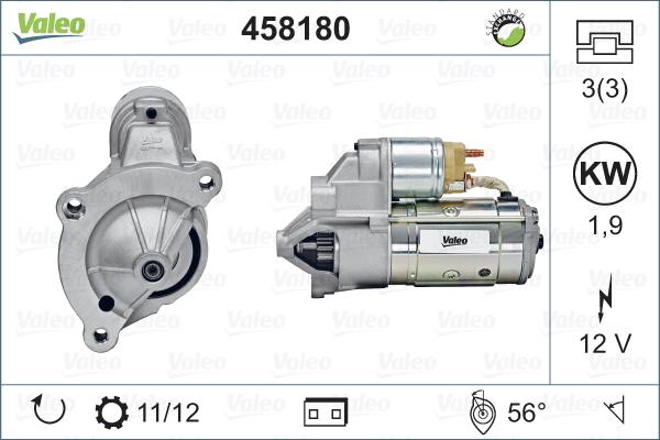 Valeo 458180 - Käynnistinmoottori inparts.fi