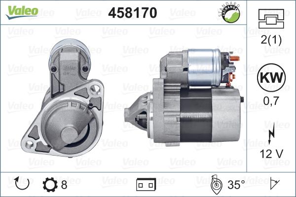 Valeo 458170 - Käynnistinmoottori inparts.fi