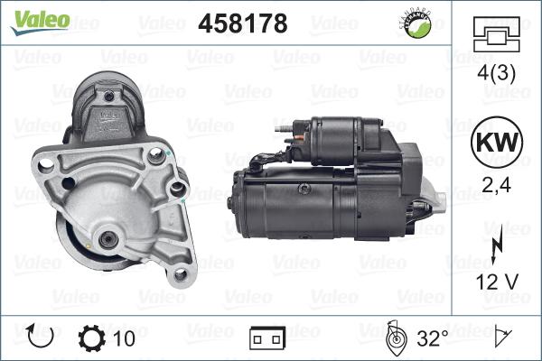 Valeo 458178 - Käynnistinmoottori inparts.fi