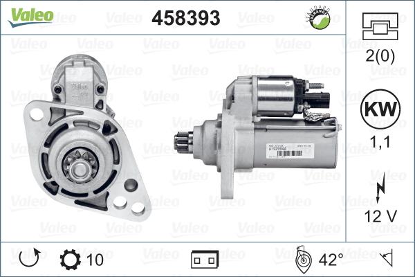 Valeo 458393 - Käynnistinmoottori inparts.fi