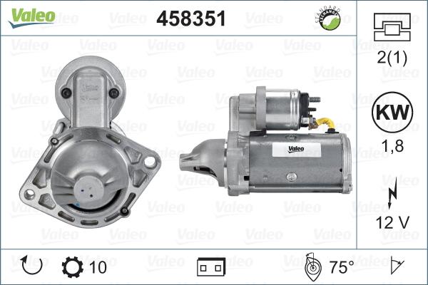 Valeo 458351 - Käynnistinmoottori inparts.fi