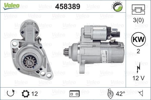 Valeo 458389 - Käynnistinmoottori inparts.fi