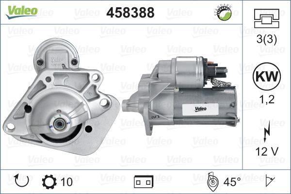 Valeo 458388 - Käynnistinmoottori inparts.fi