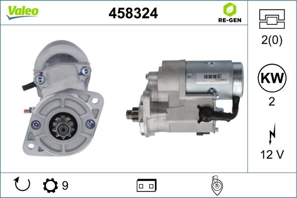 Valeo 458324 - Käynnistinmoottori inparts.fi