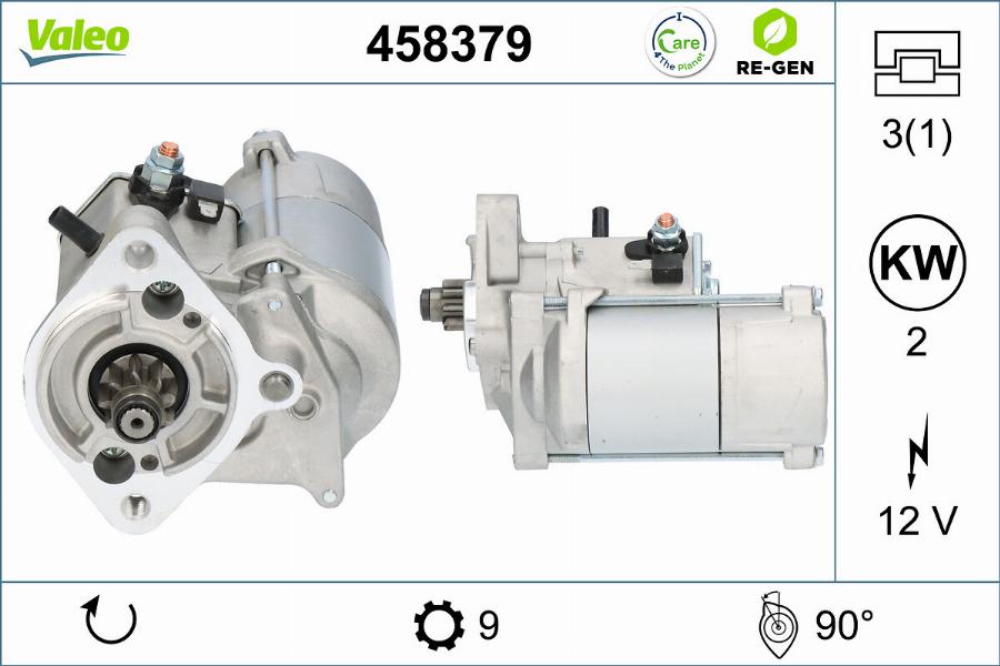 Valeo 458379 - Käynnistinmoottori inparts.fi