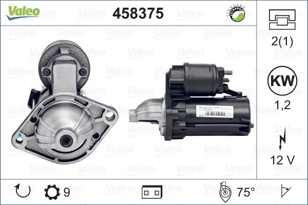 Valeo 458375 - Käynnistinmoottori inparts.fi