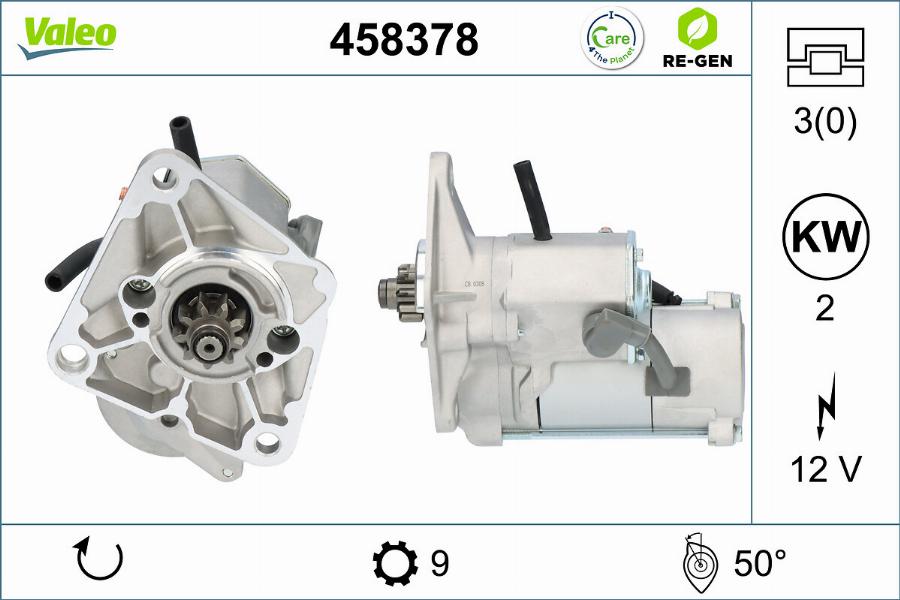 Valeo 458378 - Käynnistinmoottori inparts.fi