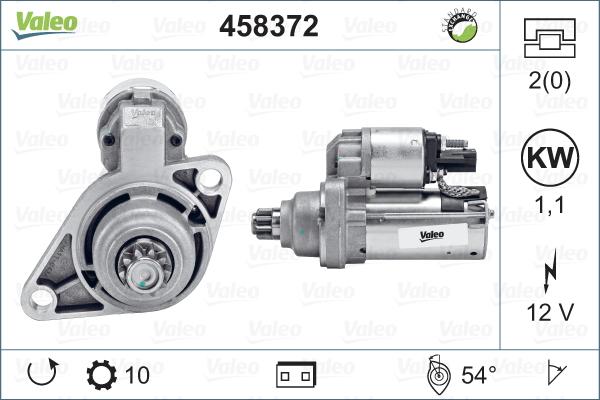 Valeo 458372 - Käynnistinmoottori inparts.fi