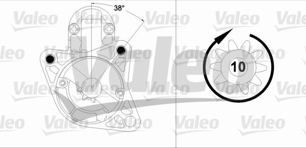 Valeo 458207 - Käynnistinmoottori inparts.fi