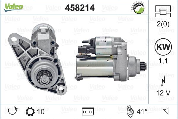 Valeo 458214 - Käynnistinmoottori inparts.fi