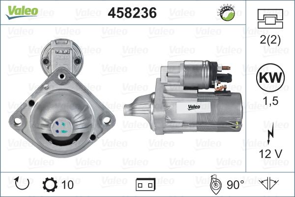 Valeo 458236 - Käynnistinmoottori inparts.fi